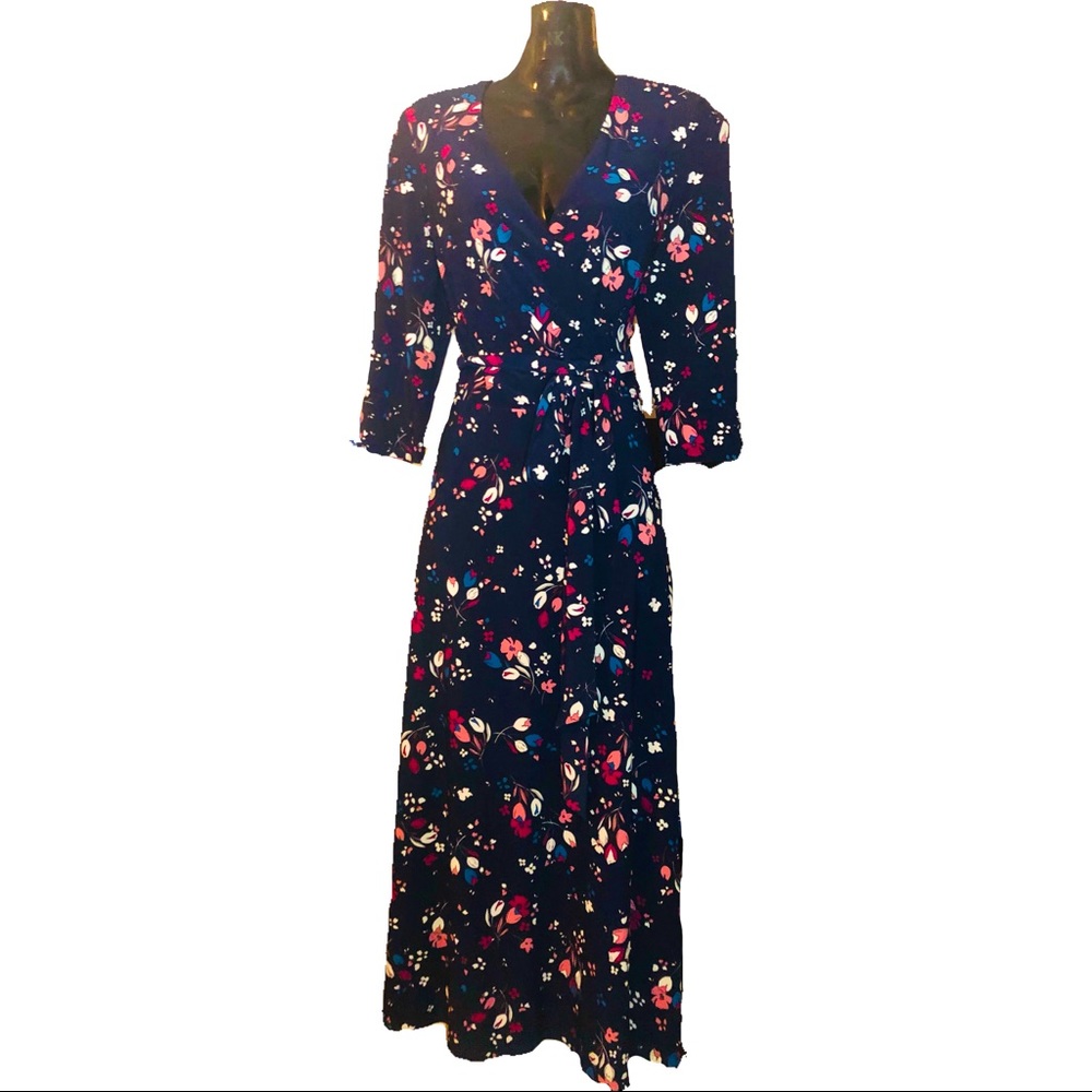 Floral A-Line Wrap Dress sz 4